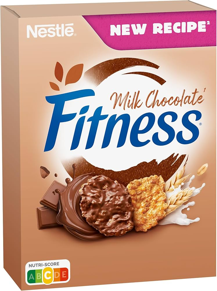 Fitness cereal flakes with milk chocolate 375g