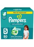Diapers with aloe vera strip size 5, jumbo box, 80 pieces
