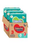 Baby diapers, size 3, weight 6-12 kg, 204 pieces (68×3) - medium, unique breathability, compressed, diamond padding, cotton feel