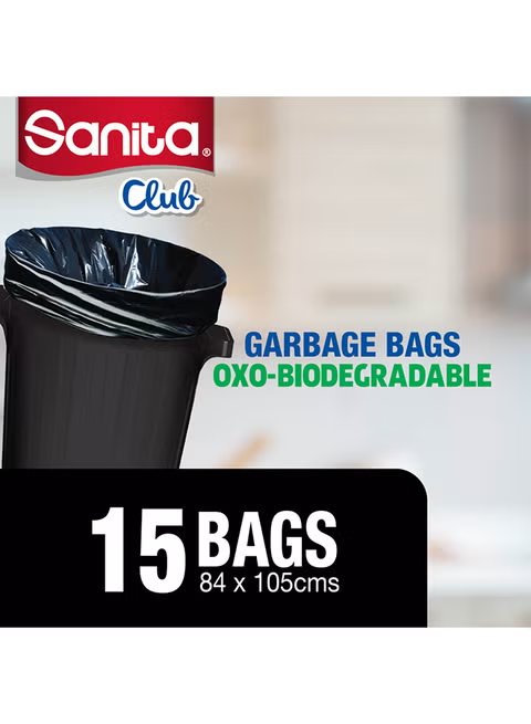 Club cleaning trash bag set of 15 pieces