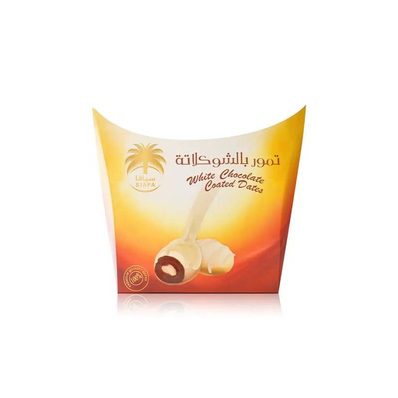 Siafa White Chocolate Coated Dates With Almond