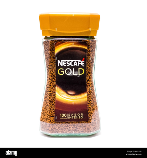 Golden instant coffee