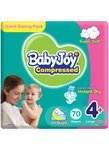 Diapers with compressed diamond padding, size +4 large more absorbent, 12-21 kg, large pack of 70 diapers
