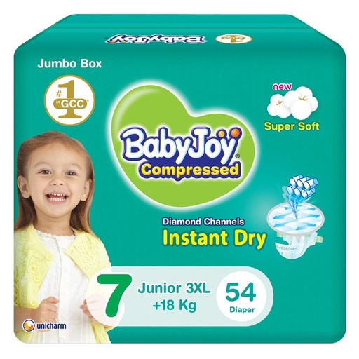 Diamond compressed filling size 7, 18+ kg, jumbo box, 54 diapers