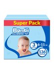 Baby diapers in super pack size 3 medium for weight 6-11 kg, 140 pieces