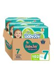 Baby diapers, size 7, 18+ kg, 3 × 34 diapers - huge pack, compressed, cotton feel