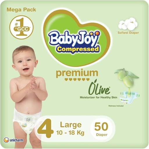 Olive Oil diapers size 4 large for weight 10-18 kg in a huge pack of 50 pieces